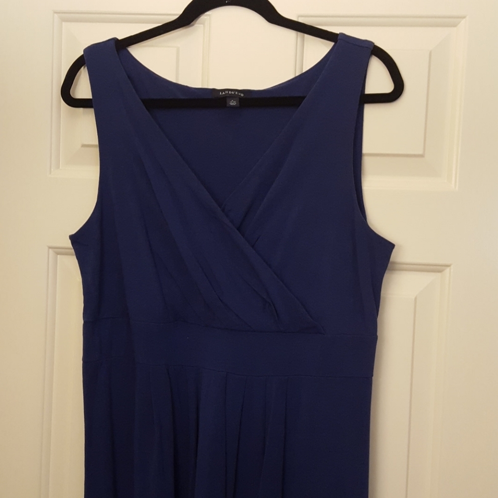 Lands End Blue Dress
